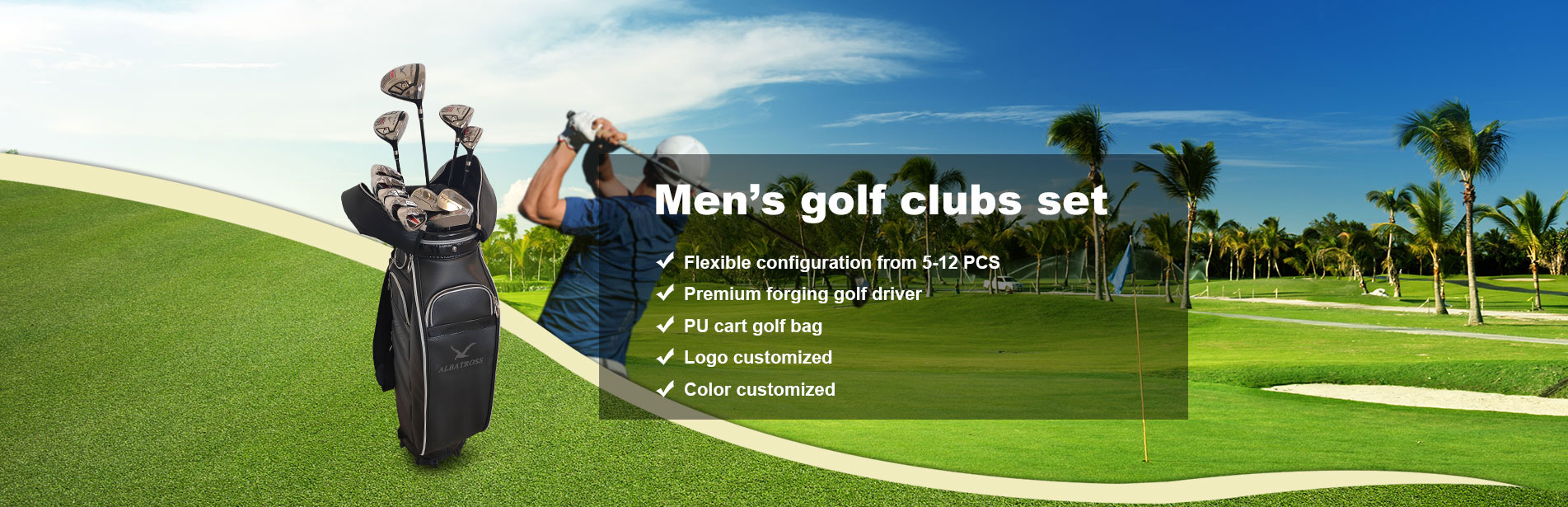 Fabricant d'ensembles de clubs de golf pour hommes