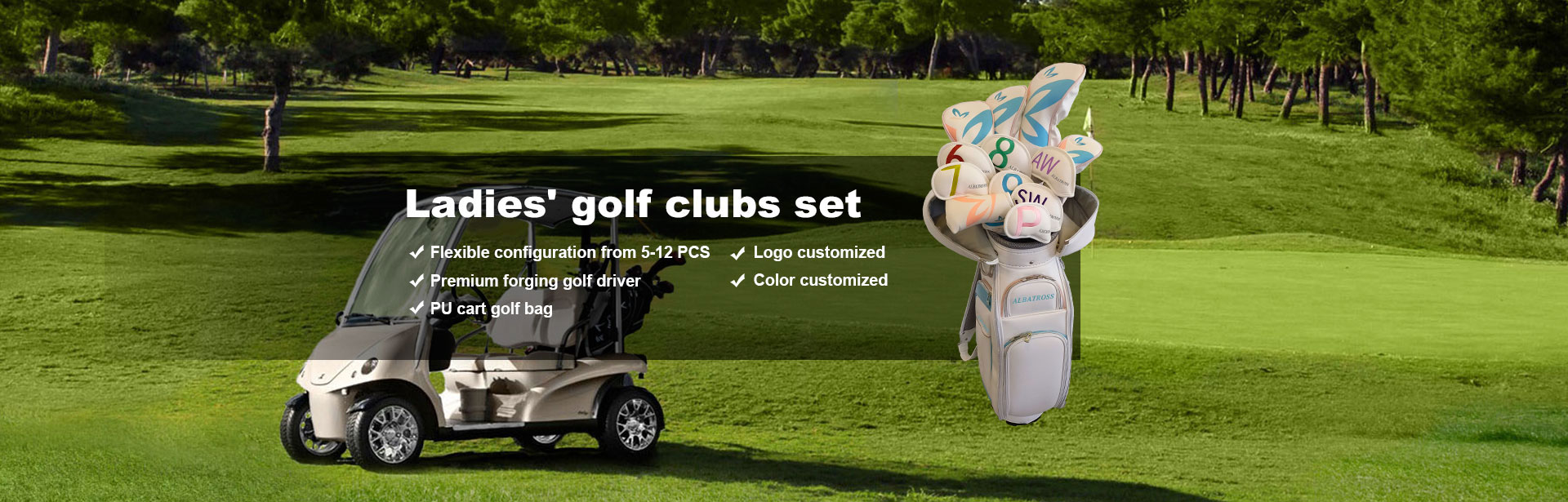 Ensemble de clubs de golf pour femmes en Chine